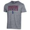 Duquesne Dukes Champion Stacked Ultimate Tri-Blend T-Shirt - Gray - Front View