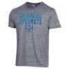 Franklin & Marshall Diplomats Champion Stacked Ultimate Tri-Blend T-Shirt - Gray - Front View