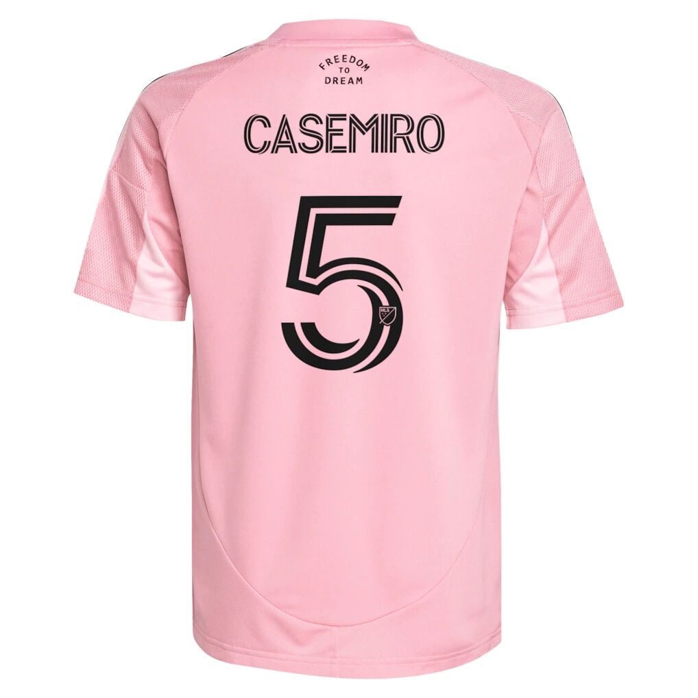 Casemiro Inter Miami CF adidas Youth 2025 Euphoria Replica Jersey - Light Pink