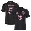 Casemiro Inter Miami CF adidas Youth 2026 Presagio Replica Jersey - Black - Front View