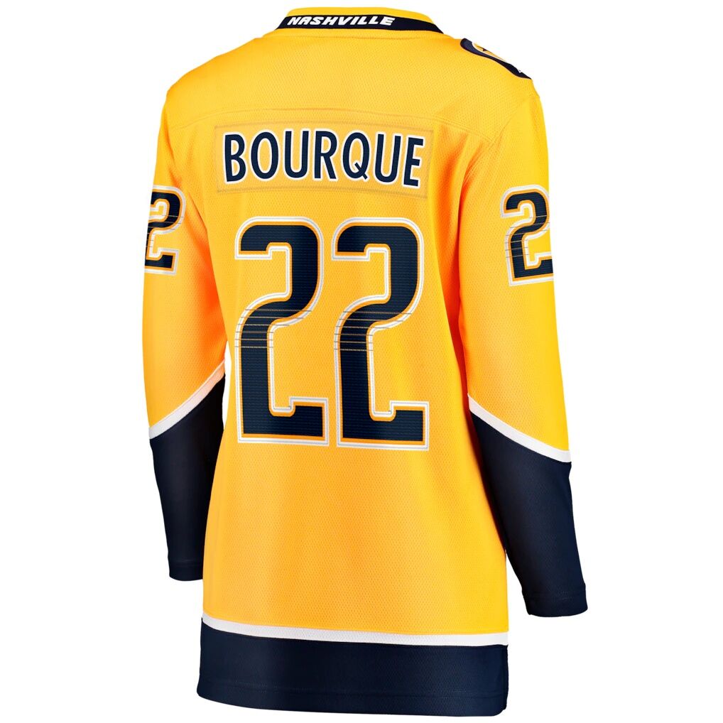 Mavrik Bourque Nashville Predators Fashion7 Women's Home Breakaway Jersey