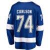 John Carlson Tampa Bay Lightning Fashion7 Home Breakaway Jersey - Blue - Detail View