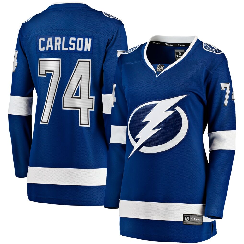 John Carlson Tampa Bay Lightning Fashion7 Women's Home Breakaway Jersey