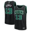 Paul George Boston Celtics Fashion7 Fast Break Replica Jersey - Black - Front View