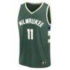 Tyler Herro Milwaukee Bucks Fashion7 Fast Break Replica Jersey - Icon Edition - - Side View