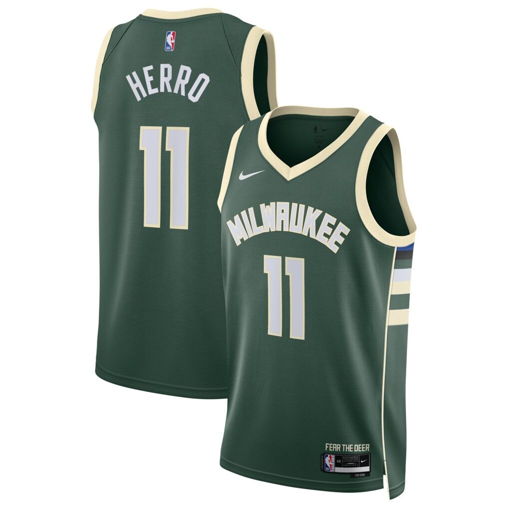 Tyler Herro Milwaukee Bucks Nike Unisex Swingman Jersey - Icon Edition - Hunter Green