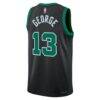 Paul George Boston Celtics Jordan Brand Unisex Swingman Jersey - Black - Detail View