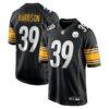 Malik Harrison Pittsburgh Steelers Nike Team Game Jersey - Black - Front View