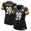 Malik Harrison Pittsburgh Steelers Nike Women's Team Game Jersey - Black - Front View
