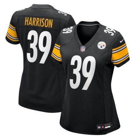 Malik Harrison Pittsburgh Steelers Nike Women's Team Game Jersey - Black - Front View