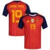 Lamine Yamal Spain National Team adidas 2026 FIFA World Cup Champions Replica Jersey - Red - Front View