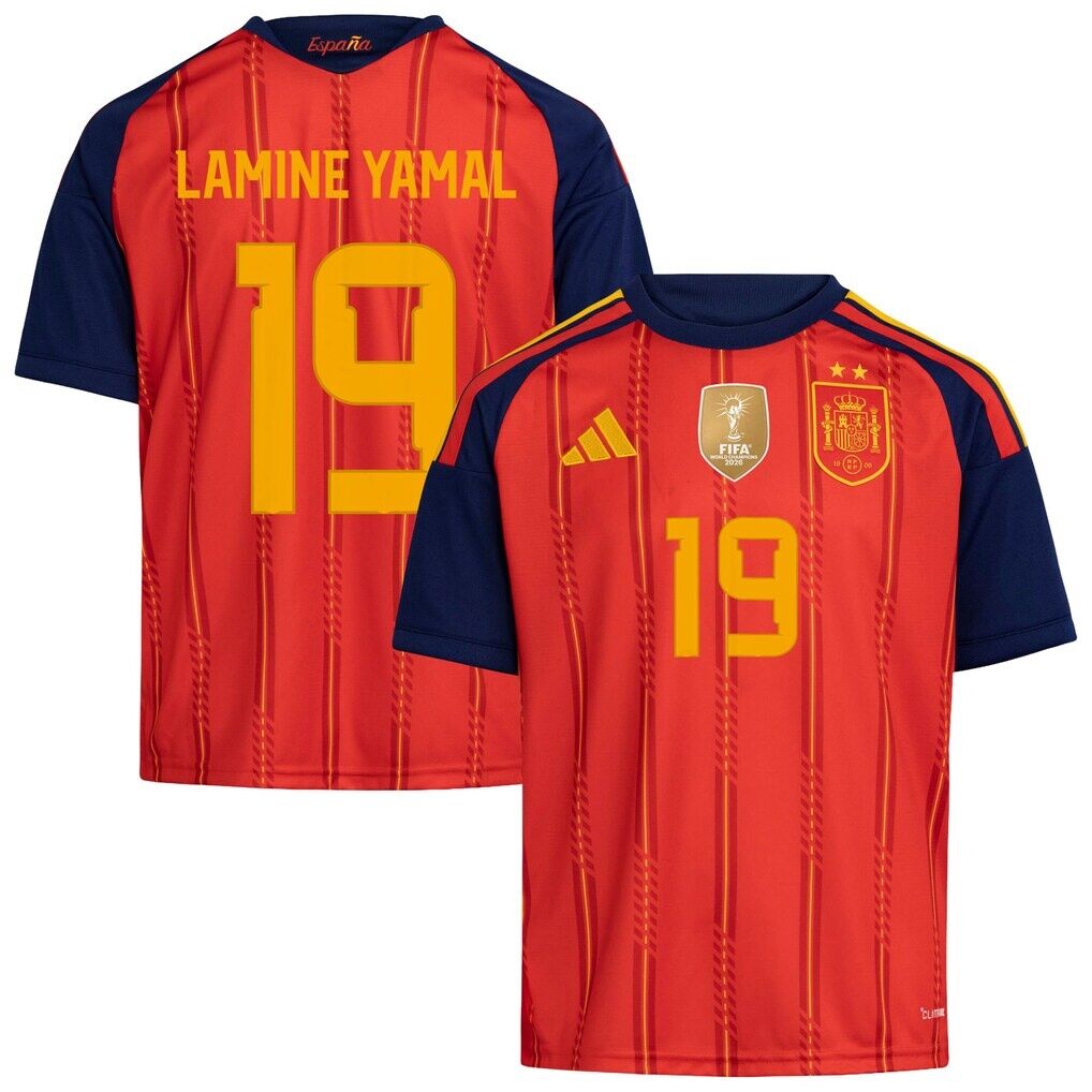 Lamine Yamal Spain National Team adidas Youth 2026 FIFA World Cup Champions Replica Jersey