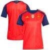 Spain National Team adidas Women's 2026 FIFA World Cup Champions Replica Jersey - Red - Front View