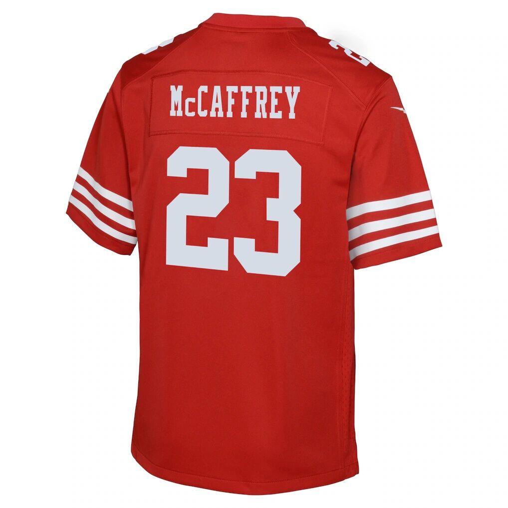 Christian McCaffrey San Francisco 49ers Nike Youth 80th Anniversary Game Jersey - Scarlet