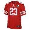 Christian McCaffrey San Francisco 49ers Nike Youth 80th Anniversary Game Jersey - - Side View