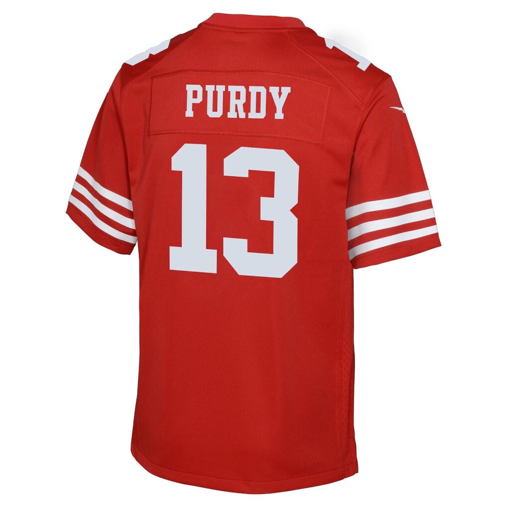 Brock Purdy San Francisco 49ers Nike Youth 80th Anniversary Game Jersey - Scarlet