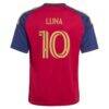 Diego Luna Real Salt Lake adidas Youth 2026 The Switchback Replica Jersey - Red - Detail View