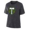 Portland Timbers Women's Essential T-Shirt - Charcoal - Side View
