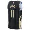 Tyler Herro Milwaukee Bucks Fashion7 Youth Fast Break Replica Jersey - Black - - Detail View