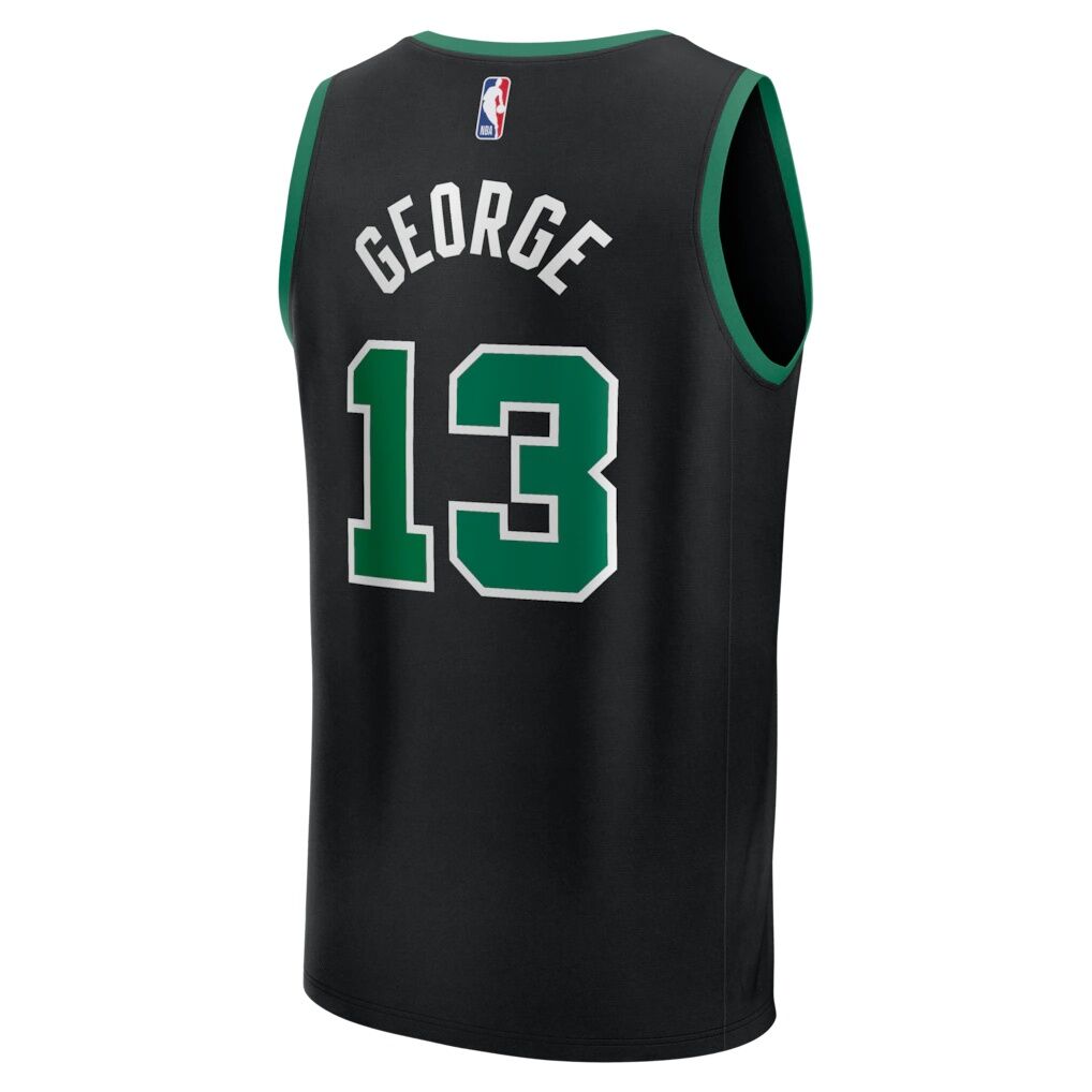 Paul George Boston Celtics Fashion7 Youth Fast Break Replica Jersey - Black - Statement Edition