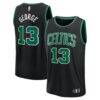 Paul George Boston Celtics Fashion7 Youth Fast Break Replica Jersey - Black - - Front View