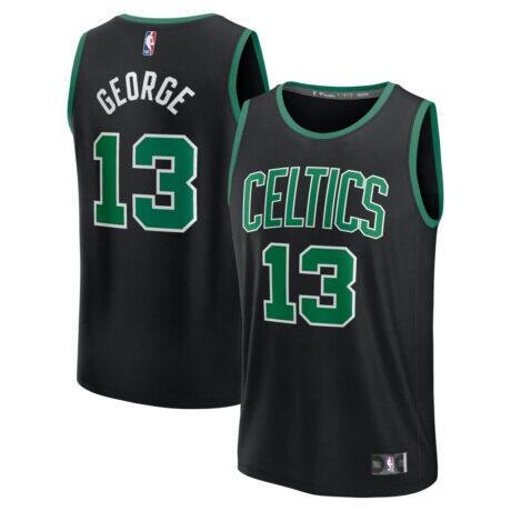 Paul George Boston Celtics Fashion7 Youth Fast Break Replica Jersey - Black - Statement Edition