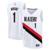 Ja Morant Portland Trail Blazers Fashion7 Youth Fast Break Replica Jersey - White - - Front View
