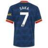 Bukayo Saka Arsenal adidas Youth 2026/27 Away Replica Jersey - Navy - Detail View
