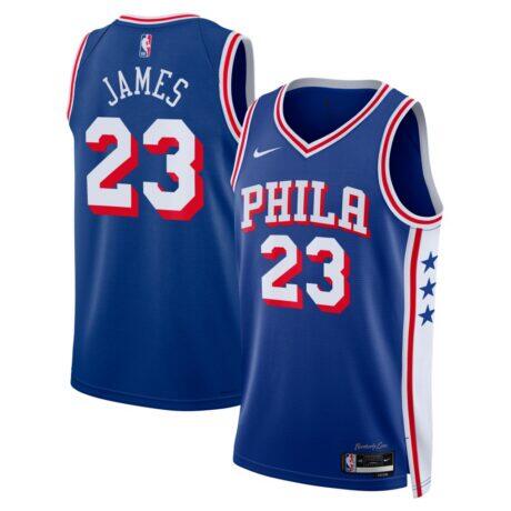 LeBron James Philadelphia 76ers Nike Unisex Swingman Jersey - Icon Edition - - Front View