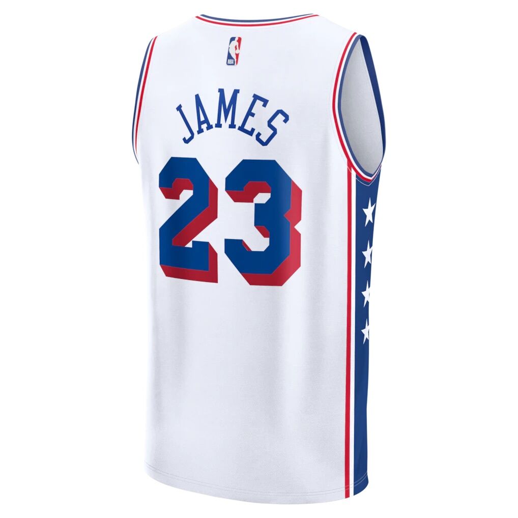 LeBron James Philadelphia 76ers Fashion7 Youth Fast Break Jersey - Association Edition