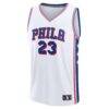 LeBron James Philadelphia 76ers Fashion7 Youth Fast Break Jersey - White - Side View