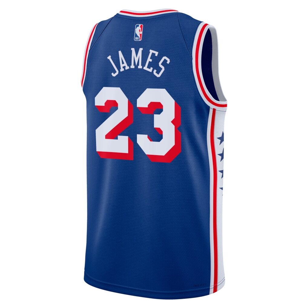 LeBron James Philadelphia 76ers Nike Unisex Swingman Jersey - Icon Edition - Royal