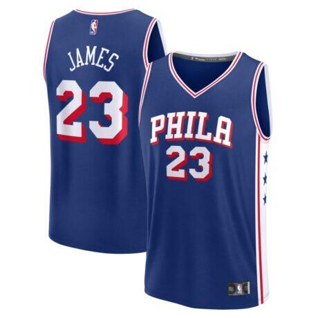 LeBron James Philadelphia 76ers Fashion7 Fast Break Jersey - Icon Edition - - Front View