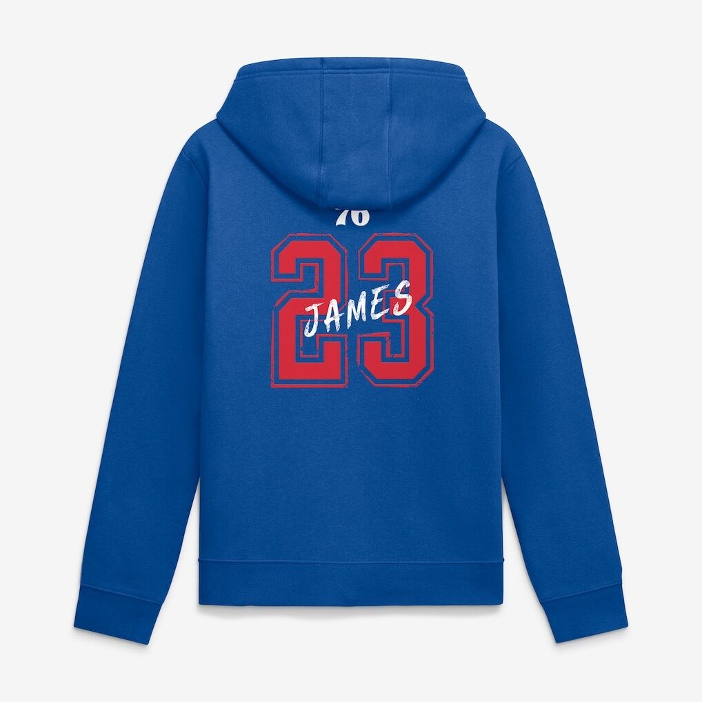 LeBron James Philadelphia 76ers Hustle Name & Number Hoodie - Royal