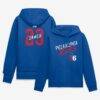 LeBron James Philadelphia 76ers Hustle Name & Number Hoodie - - Front View