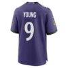 Zion Young Baltimore Ravens Nike Team Game Jersey - Purple - Detail View