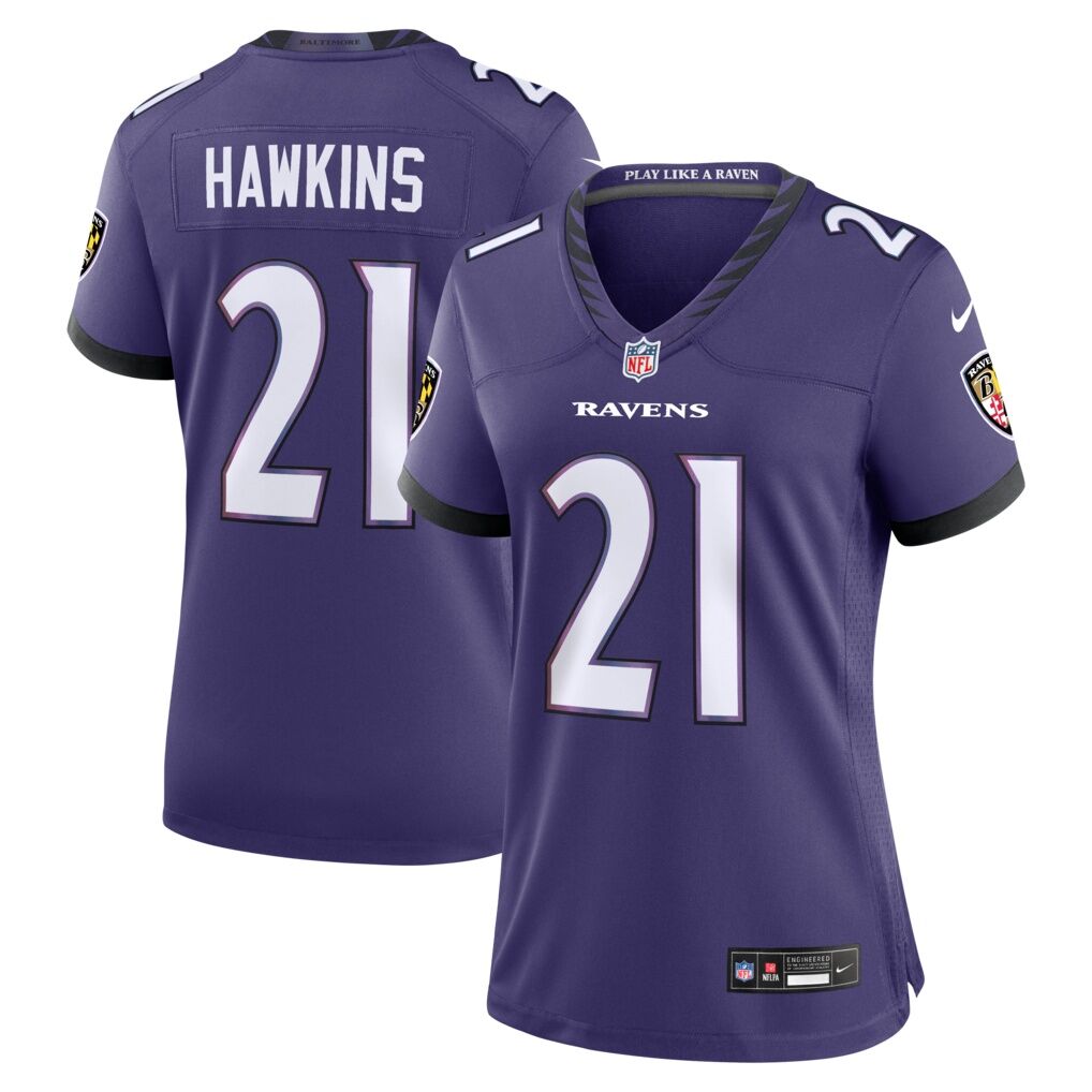 Jaylinn Hawkins Baltimore Ravens Nike Women's Team Game Jersey