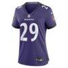 Chandler Rivers Baltimore Ravens Nike Women's Team Game Jersey - Purple - Side View