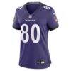 Durham Smythe Baltimore Ravens Nike Women's Team Game Jersey - Purple - Side View