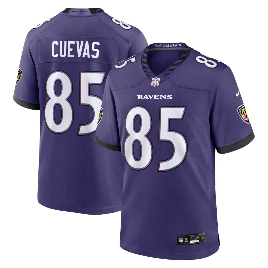 Josh Cuevas Baltimore Ravens Nike Team Game Jersey