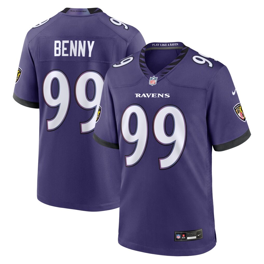 Rayshaun Benny Baltimore Ravens Nike Team Game Jersey