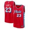 LeBron James Philadelphia 76ers Fashion7 Youth Fast Break Replica Jersey - Red - - Front View