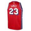 LeBron James Philadelphia 76ers Jordan Brand Youth Swingman Jersey - Red - - Detail View