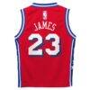 LeBron James Philadelphia 76ers Jordan Brand Preschool Swingman Jersey - Red - - Detail View