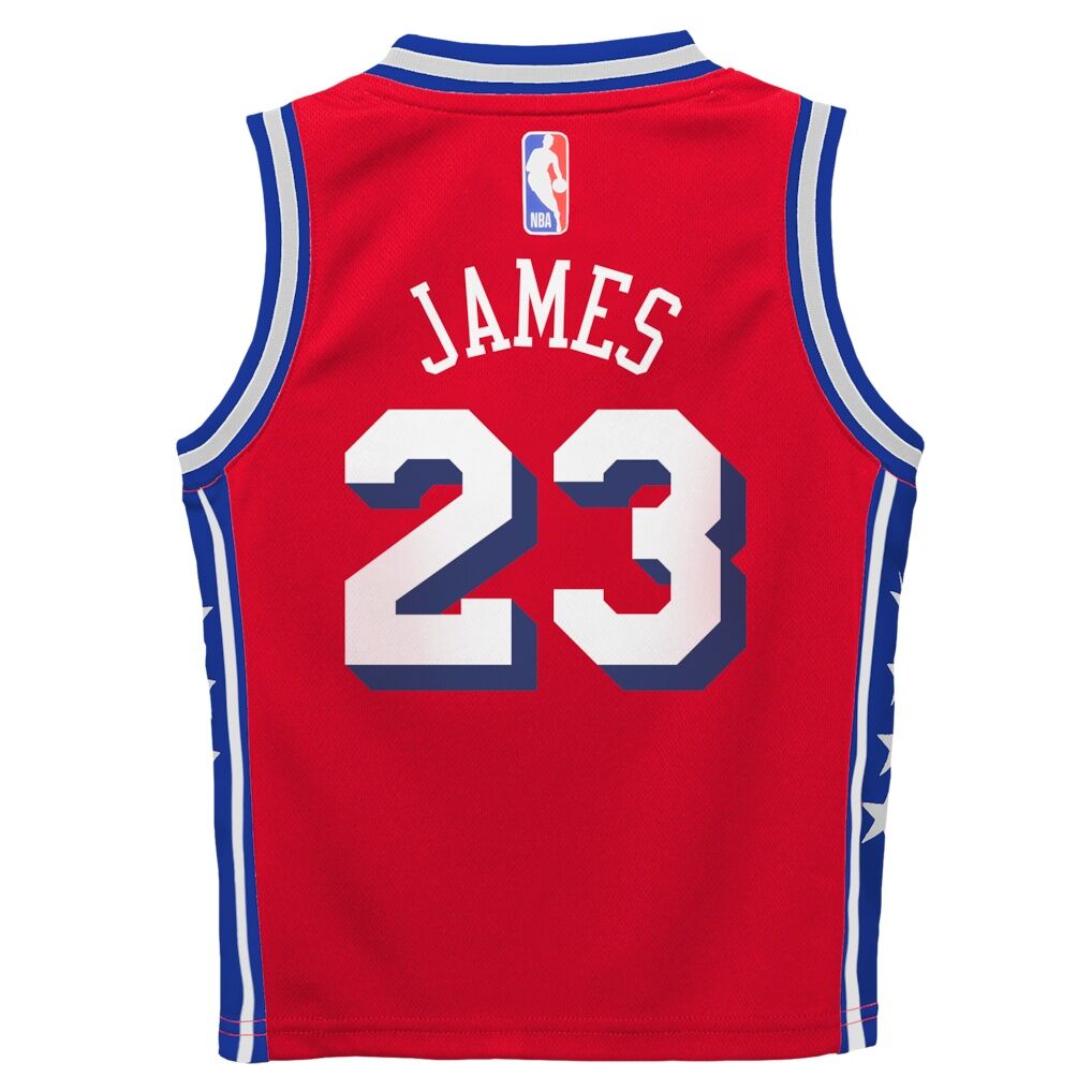 LeBron James Philadelphia 76ers Jordan Brand Preschool Swingman Jersey - Red - Statement Edition