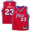 LeBron James Philadelphia 76ers Jordan Brand Preschool Swingman Jersey - Red - - Front View