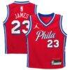 LeBron James Philadelphia 76ers Jordan Brand Toddler Swingman Jersey - Red - - Front View