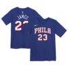 LeBron James Philadelphia 76ers Nike Preschool Icon Name & Number T-Shirt - - Front View