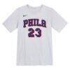 LeBron James Philadelphia 76ers Nike Preschool Association Name & Number T-Shirt - White - Side View