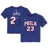 LeBron James Philadelphia 76ers Nike Toddler Icon Name & Number T-Shirt - - Front View